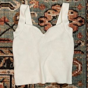 Abercrombie & Fitch cream crop top
